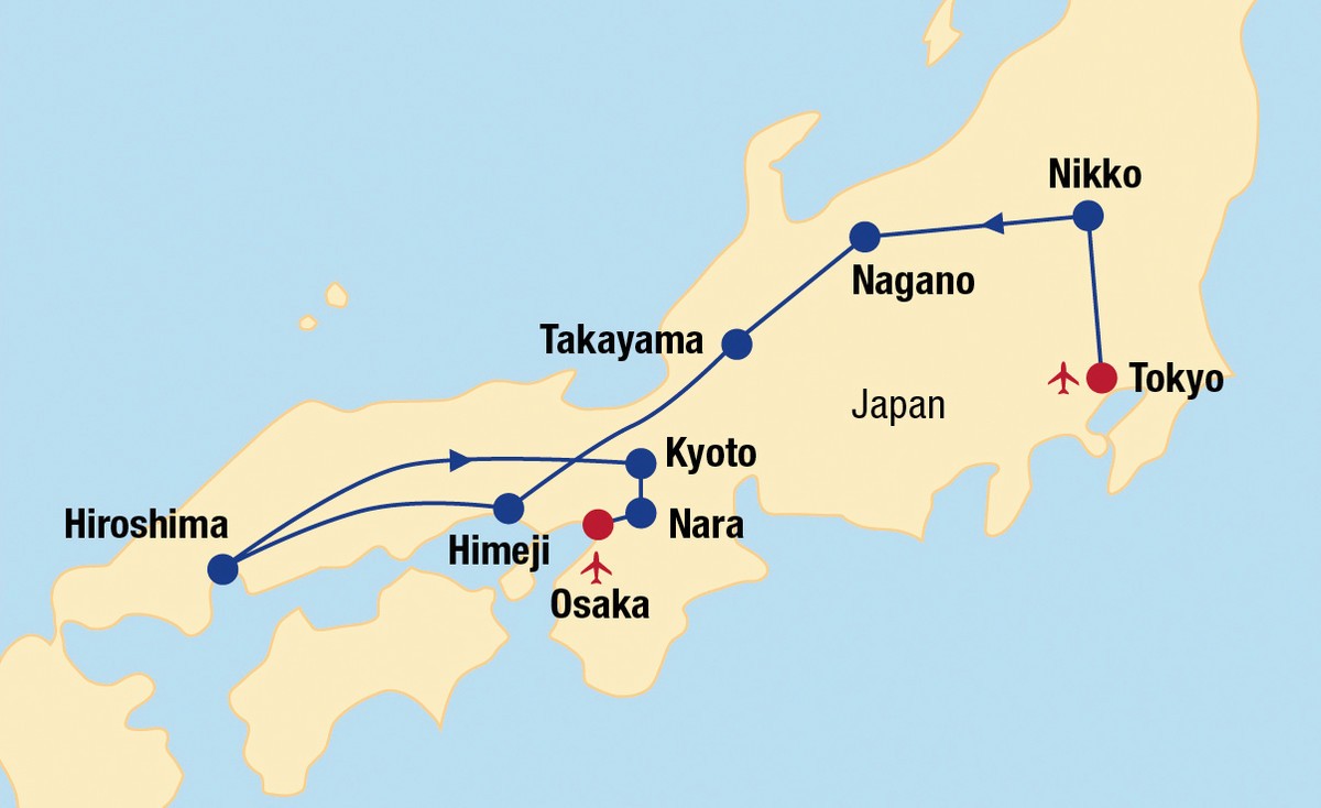 Japan Rundreise von Tokio nach Osaka