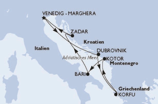 Östliches Mittelmeer - MSC Opera