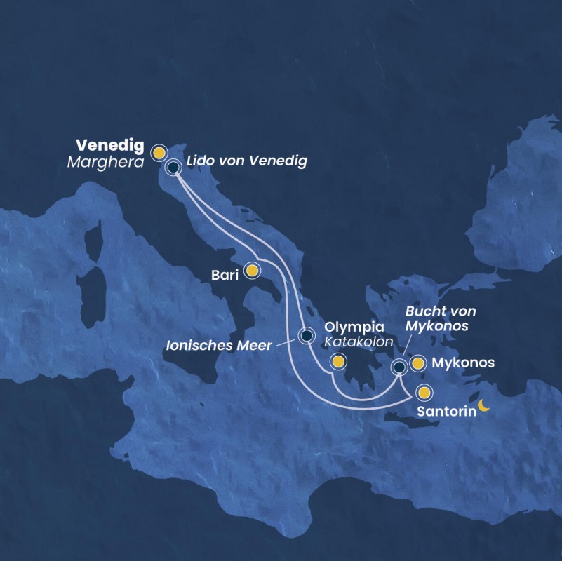 Östliches Mittelmeer mit Costa Deliziosa