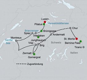 Höhepunkte der Schweiz - Grand Train Tour of Switzerland ab Luzern