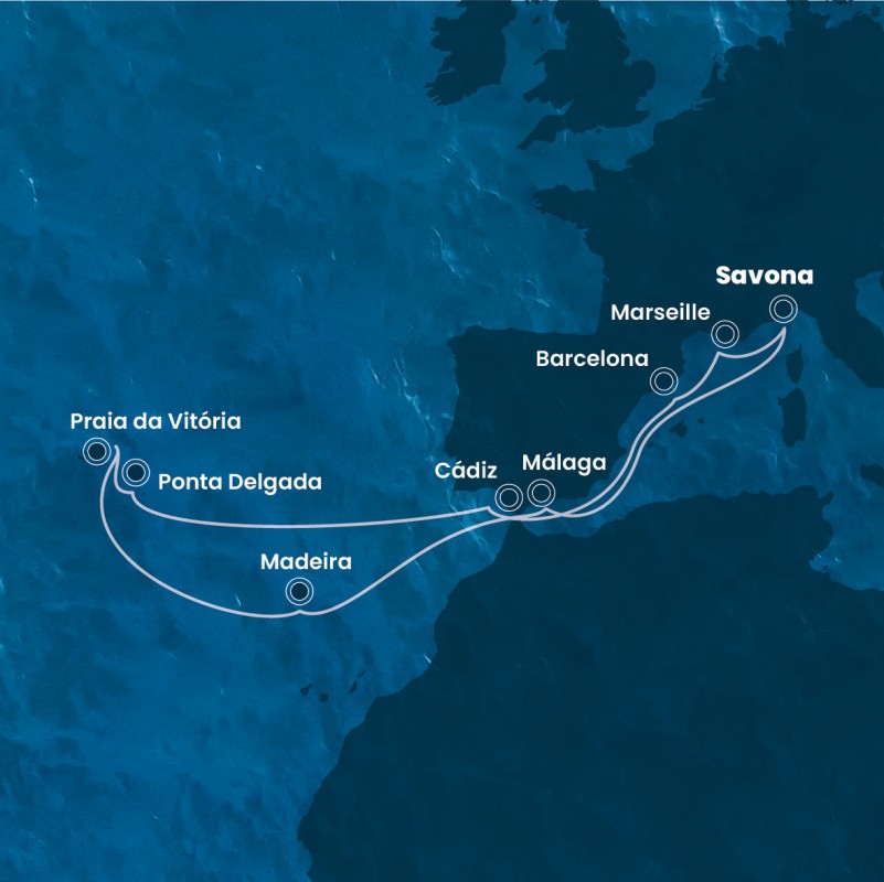 Westliches Mittelmeer & Azoren - Costa Fortuna