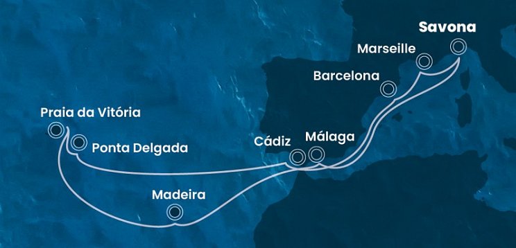 Westliches Mittelmeer & Azoren - Costa Fortuna