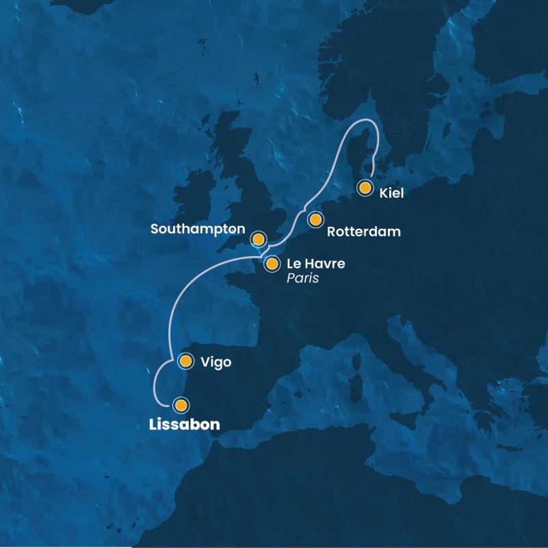 Lissabon - Kiel mit Costa Diadema