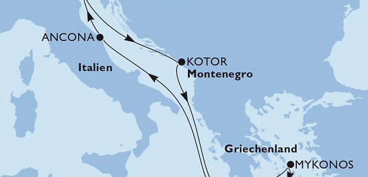 Kykladen mit MSC Lirica