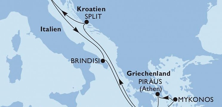 Östliches Mittelmeer & Griechenland mit MSC Armonia