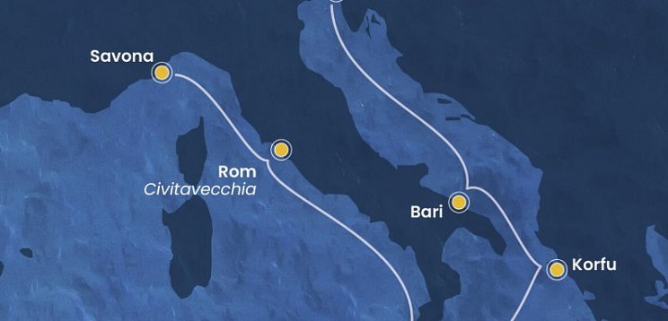 Minikreuzfahrt Triest-Savona mit Costa Deliziosa