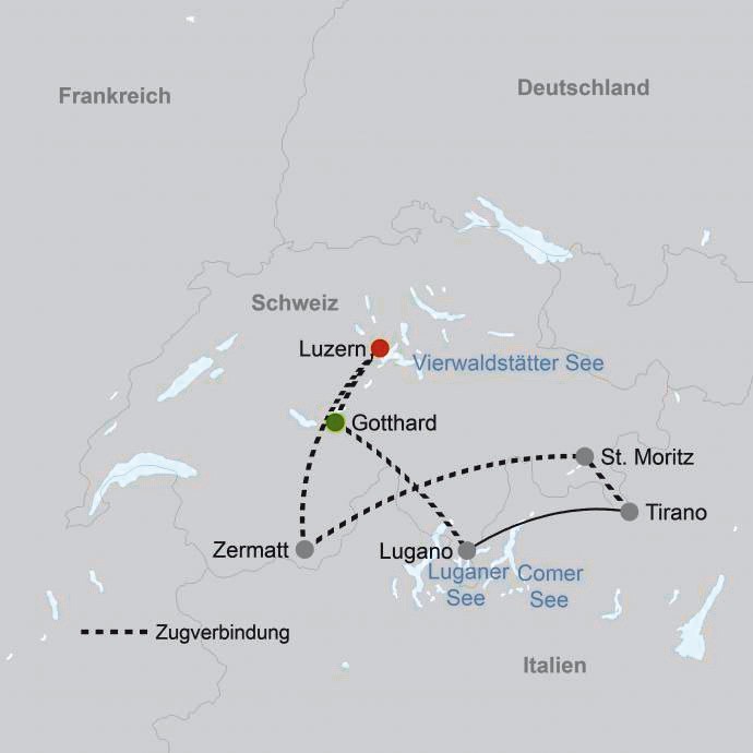 Bahnerlebnis Schweiz pur-ab Luzern